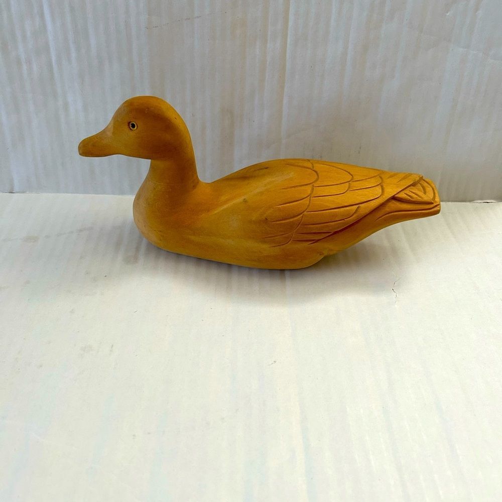 Handcrafted Vintage Wooden Folk Art Duck Figure